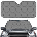 Psychedelic Circle Pattern Print Car Windshield Sun Shade