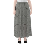 Psychedelic Circle Pattern Print Chiffon Maxi Skirt