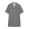 Psychedelic Circle Pattern Print Cotton Hawaiian Shirt