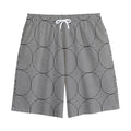 Psychedelic Circle Pattern Print Cotton Shorts