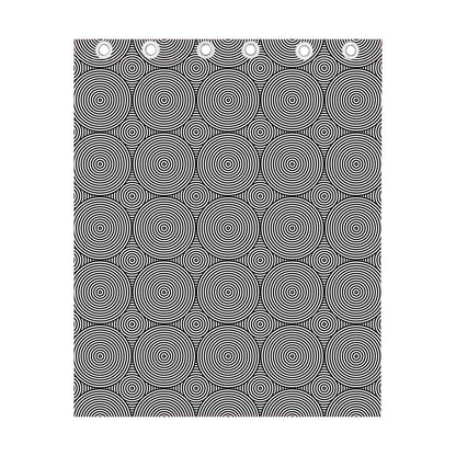 Psychedelic Circle Pattern Print Curtain