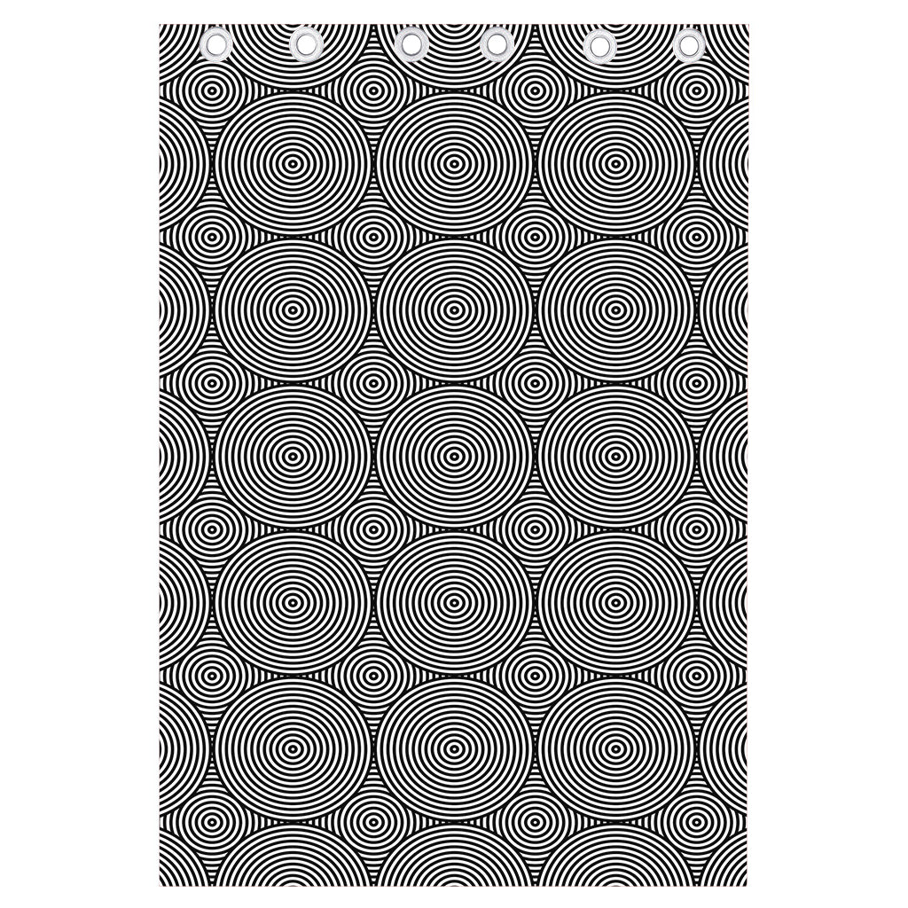Psychedelic Circle Pattern Print Curtain