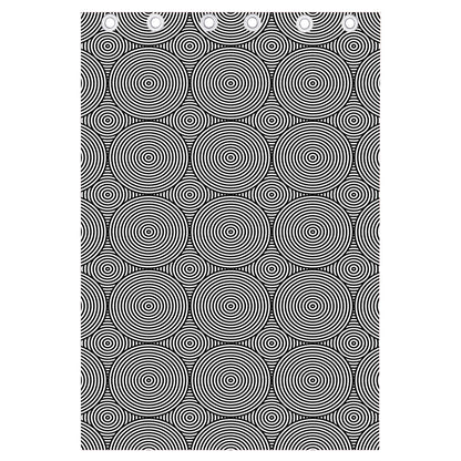 Psychedelic Circle Pattern Print Curtain