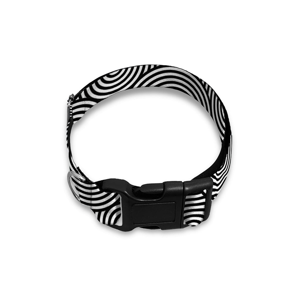 Psychedelic Circle Pattern Print Dog Collar