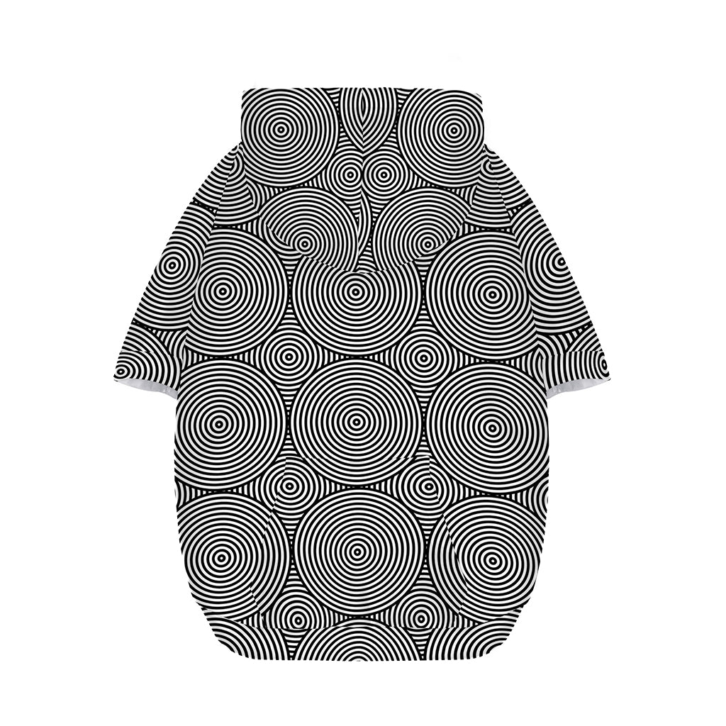 Psychedelic Circle Pattern Print Dog Zip Up Hoodie