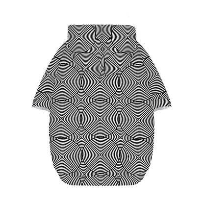 Psychedelic Circle Pattern Print Dog Zip Up Hoodie
