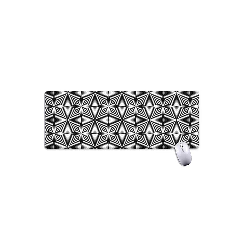 Psychedelic Circle Pattern Print Extended Mouse Pad