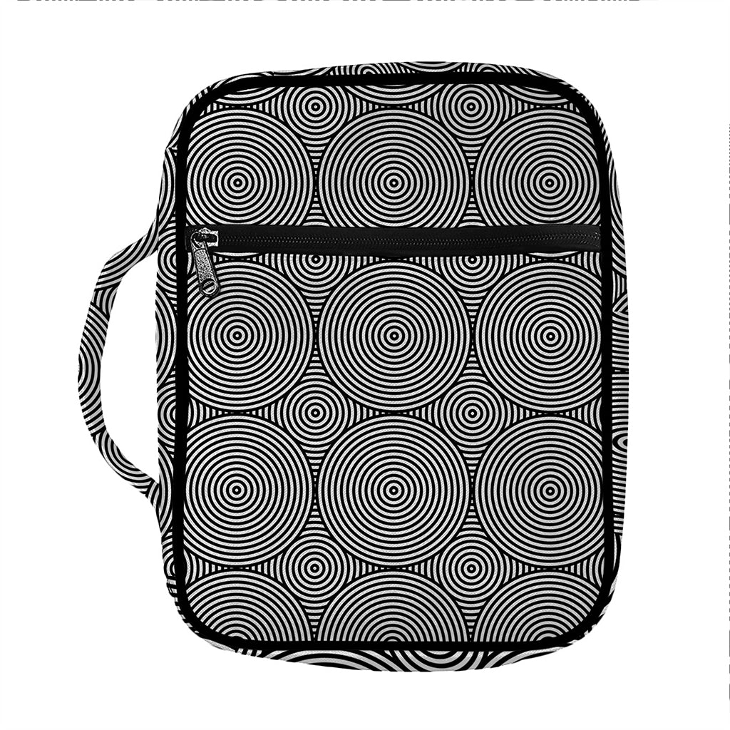 Psychedelic Circle Pattern Print Front Pocket Bible Bag