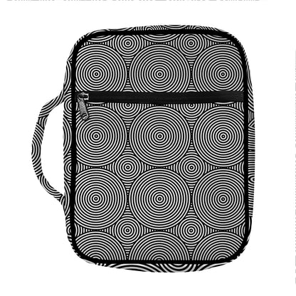 Psychedelic Circle Pattern Print Front Pocket Bible Bag