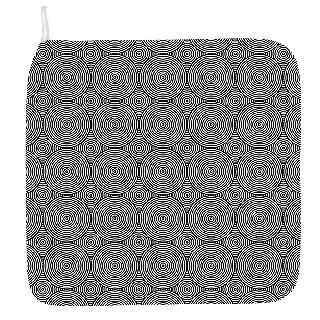 Psychedelic Circle Pattern Print Hand Towel