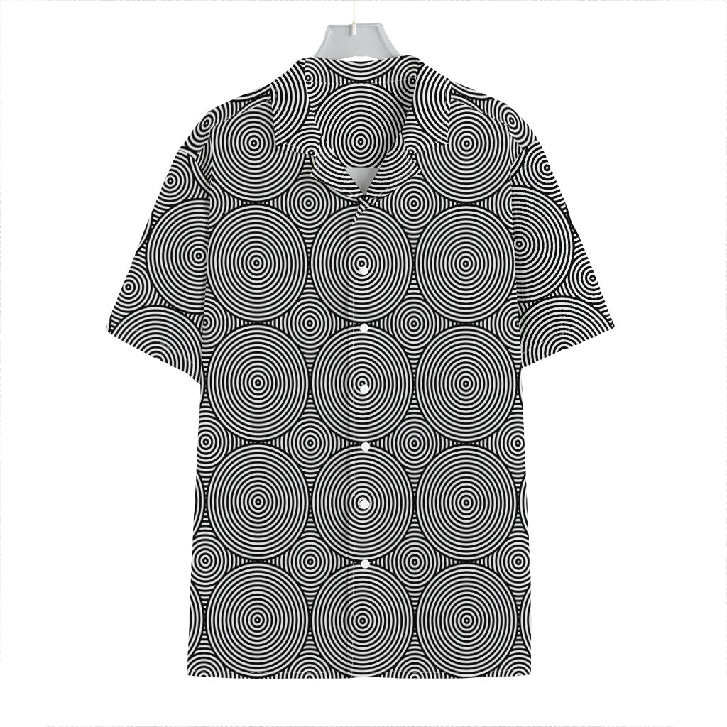 Psychedelic Circle Pattern Print Hawaiian Shirt