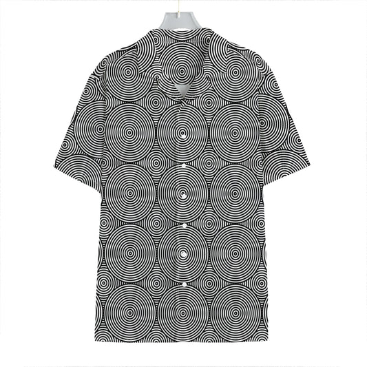 Psychedelic Circle Pattern Print Hawaiian Shirt
