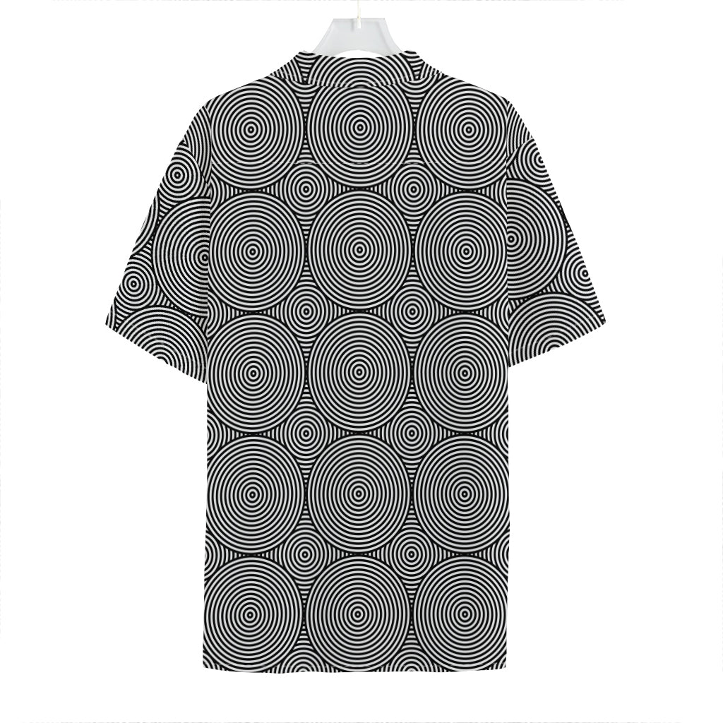 Psychedelic Circle Pattern Print Hawaiian Shirt