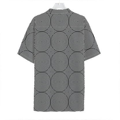 Psychedelic Circle Pattern Print Hawaiian Shirt
