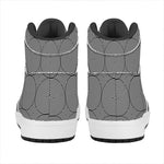 Psychedelic Circle Pattern Print High Top Leather Sneakers