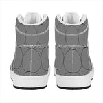 Psychedelic Circle Pattern Print High Top Leather Sneakers