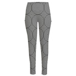 Psychedelic Circle Pattern Print High-Waisted Pocket Leggings