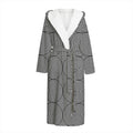 Psychedelic Circle Pattern Print Hooded Bathrobe