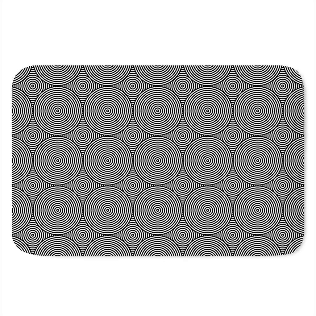 Psychedelic Circle Pattern Print Indoor Door Mat
