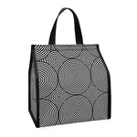 Psychedelic Circle Pattern Print Insulated Lunch Tote