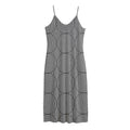 Psychedelic Circle Pattern Print Jersey Midi Cami Dress