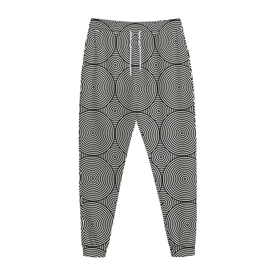 Psychedelic Circle Pattern Print Jogger Pants