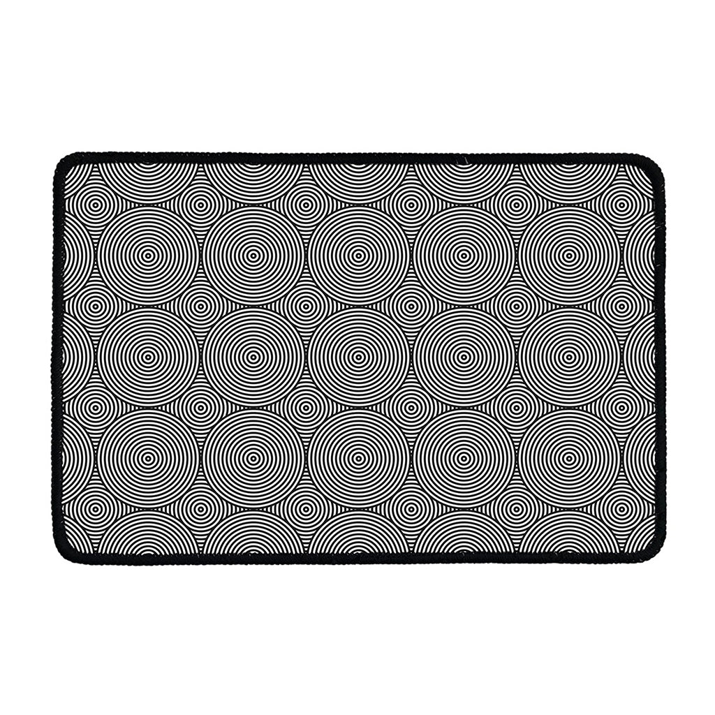 Psychedelic Circle Pattern Print Kitchen Mat
