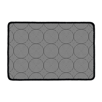 Psychedelic Circle Pattern Print Kitchen Mat