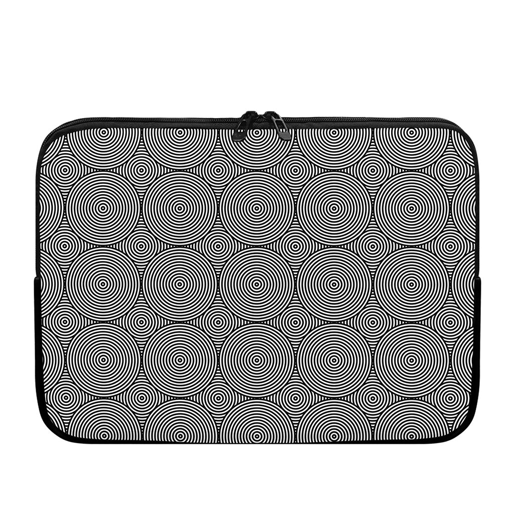 Psychedelic Circle Pattern Print Laptop Sleeve