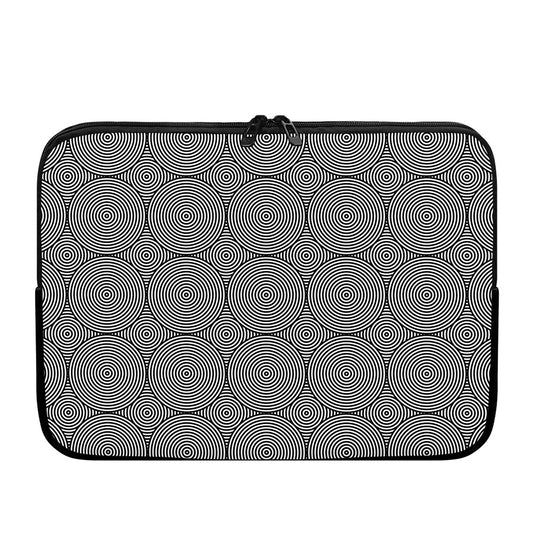 Psychedelic Circle Pattern Print Laptop Sleeve