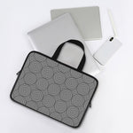 Psychedelic Circle Pattern Print Laptop Sleeve With Handle