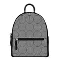 Psychedelic Circle Pattern Print Leather Backpack