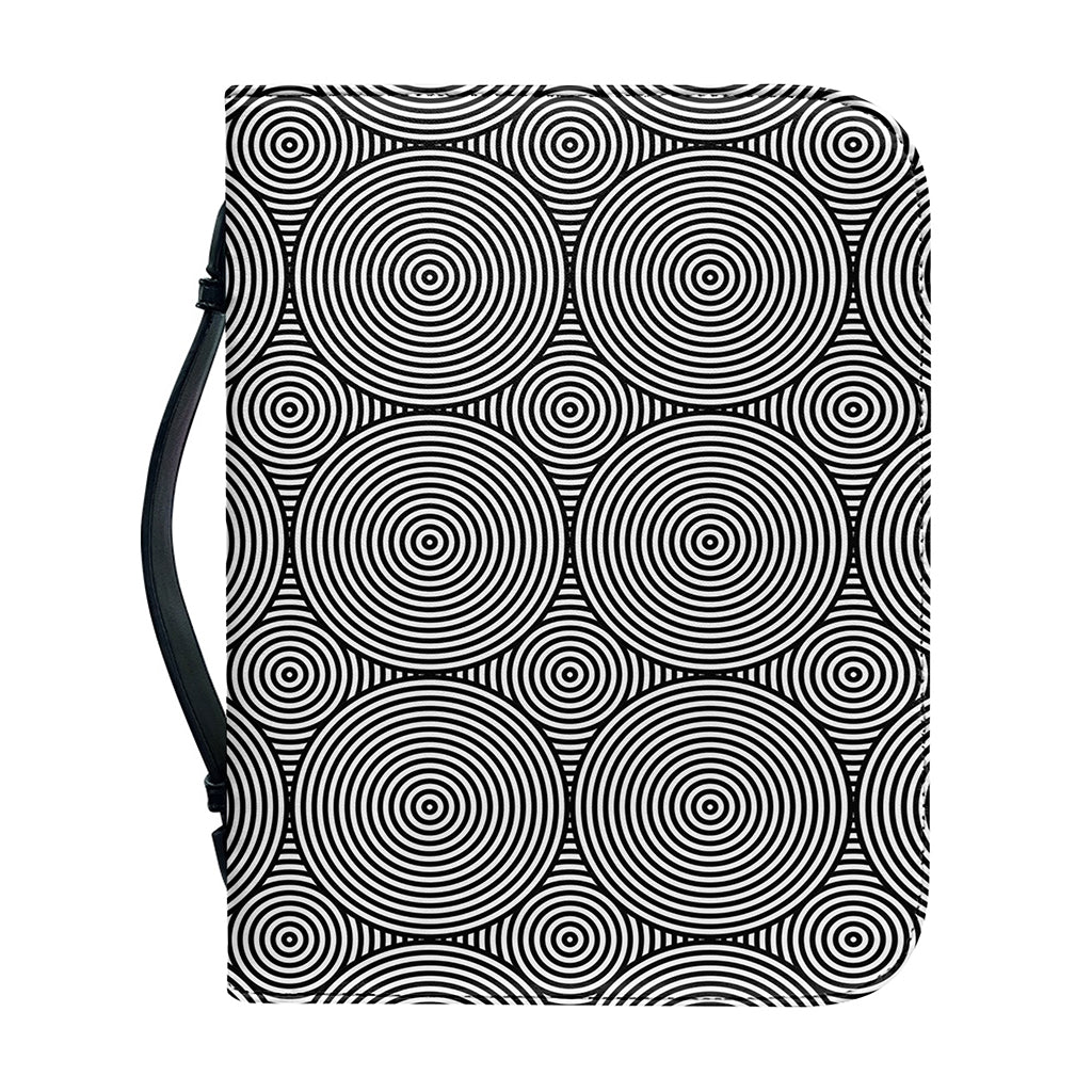 Psychedelic Circle Pattern Print Leather Bible Cover
