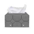 Psychedelic Circle Pattern Print Leather Tissue Box Cover