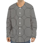 Psychedelic Circle Pattern Print Long Sleeve Baseball Jersey