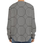 Psychedelic Circle Pattern Print Long Sleeve Baseball Jersey
