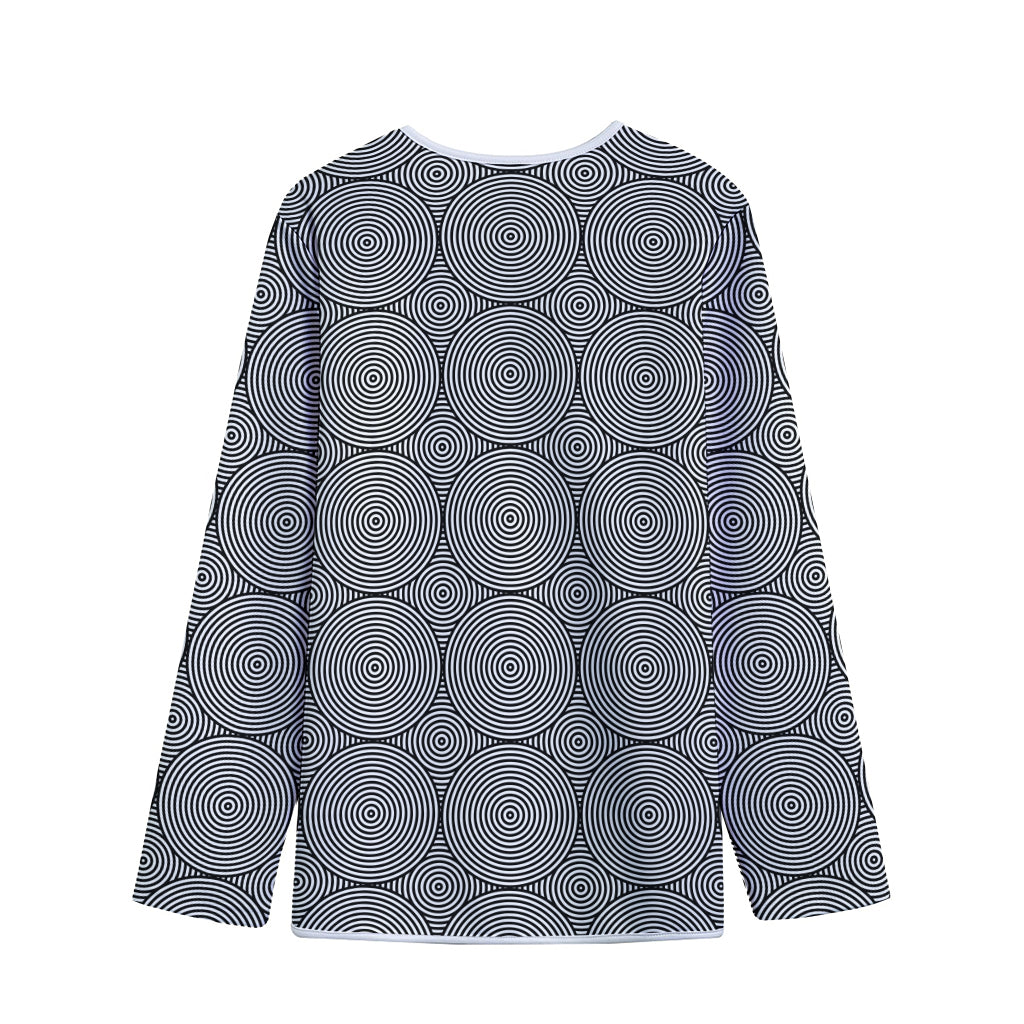 Psychedelic Circle Pattern Print Long Sleeve Short Coat