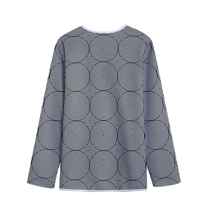 Psychedelic Circle Pattern Print Long Sleeve Short Coat