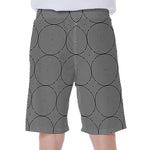 Psychedelic Circle Pattern Print Men's Beach Shorts