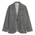 Psychedelic Circle Pattern Print Men's Blazer
