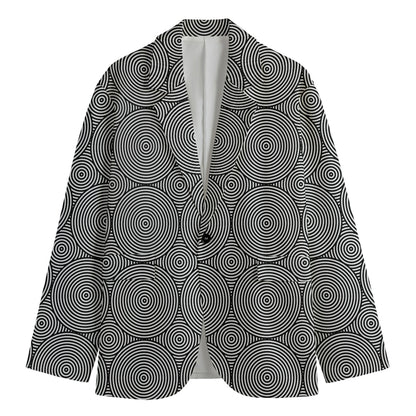 Psychedelic Circle Pattern Print Men's Blazer