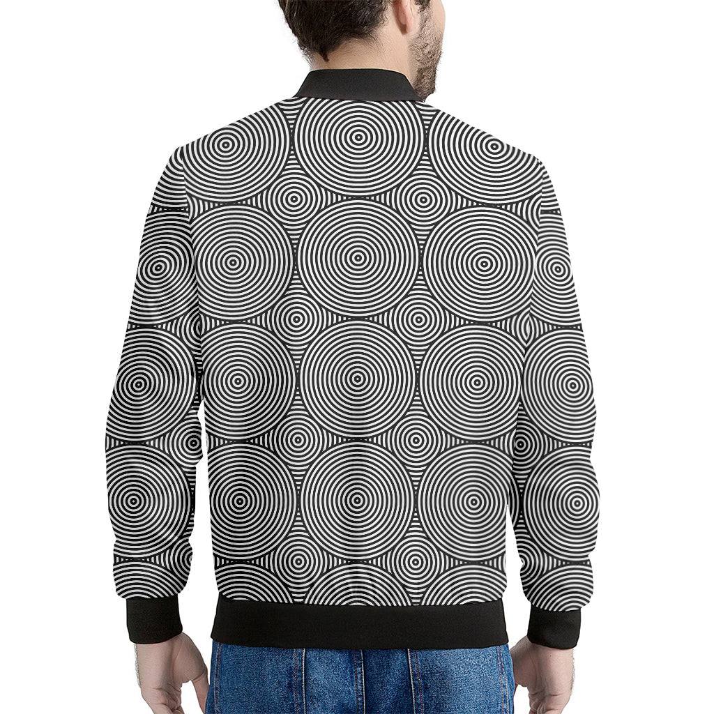 Psychedelic Circle Pattern Print Men's Bomber Jacket