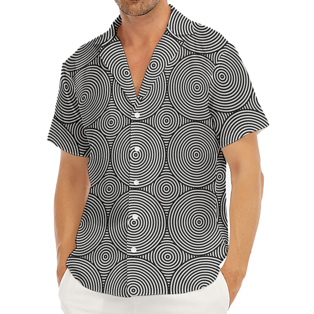 Psychedelic Circle Pattern Print Men's Deep V-Neck Shirt