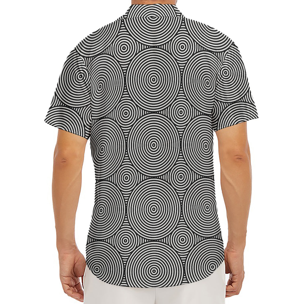 Psychedelic Circle Pattern Print Men's Deep V-Neck Shirt