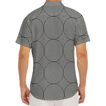 Psychedelic Circle Pattern Print Men's Deep V-Neck Shirt