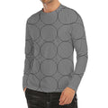 Psychedelic Circle Pattern Print Men's Long Sleeve Rash Guard