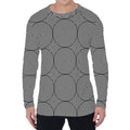 Psychedelic Circle Pattern Print Men's Long Sleeve T-Shirt