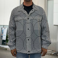 Psychedelic Circle Pattern Print Men's Shirt Jacket