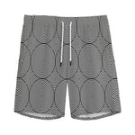 Psychedelic Circle Pattern Print Men's Sports Shorts