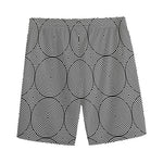 Psychedelic Circle Pattern Print Men's Sports Shorts